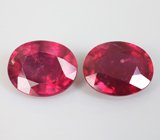 Подвесы для серег с рубинами 6,98 карата