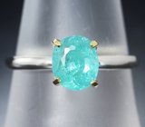 Кольцо с параиба турмалином 1,3 карата