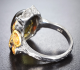 Серебряное кольцо с турмалином 10,35 карата и сапфирами