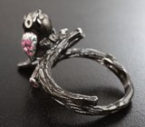 Серебряное кольцо с цитрином, разноцветными сапфирами и шпинелями
