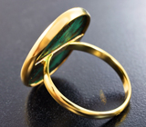 Золотое кольцо с уральским малахитом 16,38 карата Золото