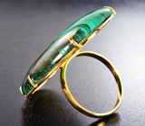 Золотое кольцо с крупным уральским малахитом 74,76 карата Золото