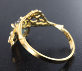 Золотое кольцо с уральскими александритами 2,45 карата и бриллиантами Золото
