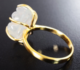 Золотое кольцо с резным переливающимся лунным камнем 8,11 карата Золото