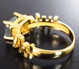 Золотое кольцо с уральским александритом 2,65 карата и бриллиантами