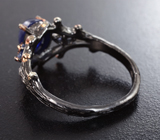 Серебряное кольцо с синими сапфирами 1,89 карата Серебро 925