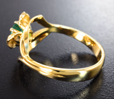 Золотое кольцо с уральским изумрудом морской волны 0,43 карата Золото