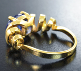 Золотое кольцо с танзанитом топового цвета 3,26 карата Золото