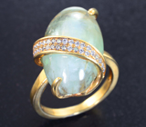 Впечатляющее серебряное кольцо с бериллом Серебро 925