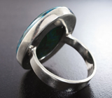 Серебряное кольцо с хризоколлой в малахите Серебро 925