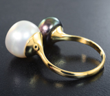 Золотое кольцо с жемчугом 15,57 карата Золото