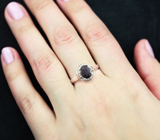 Серебряное кольцо с насыщенно-синим сапфиром Серебро 925