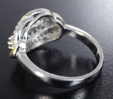 Изящное серебряное кольцо с изумрудами Серебро 925