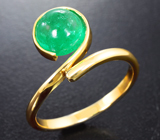 Золотое кольцо с ярким уральским изумрудом высокой чистоты 2,01 карата Золото