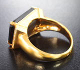 Классическое золотое кольцо с дымчатым кварцем 8,29 карата и бриллиантами
