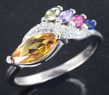 Элегантное серебряное кольцо с цитрином