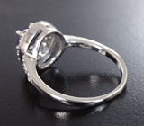 Симпатичное серебряное кольцо с лабораторным александритом  Серебро 925