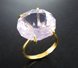 Золотое кольцо с чистейшим лавандовым аметистом 15,55 карата Золото