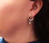 Прелестные серебряные серьги с голубыми топазами Серебро 925