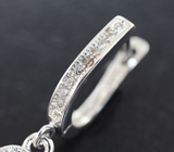 Симпатичные серебряные серьги с перидотами Серебро 925