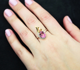 Чудесное серебряное кольцо с розовым топазом