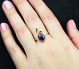 Чудесное серебряное кольцо с синим сапфиром Серебро 925