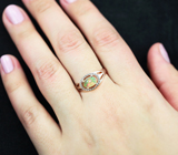 Изящное серебряное кольцо с кристаллическим эфиопским опалом Серебро 925