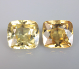 Пара чистейших желтых цирконов 4,38 карата 
