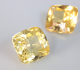 Пара чистейших желтых цирконов 4,38 карата 