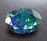 Ограненный черный опал 6,25 карата 