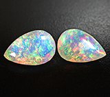 Пара ограненных эфиопских опалов 10,51 карата 
