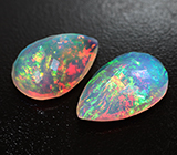 Пара ограненных эфиопских опалов 10,51 карата 