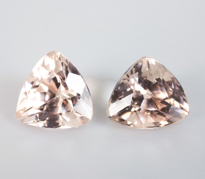 Пара морганитов 3,48 карата