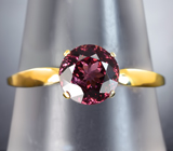 Золотое кольцо с ярким рубеллитом турмалином 1,5 карата