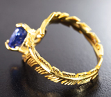 Золотое кольцо с насыщенным танзанитом 2,26 карата Золото