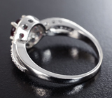 Симпатичное серебряное кольцо с родолитом Серебро 925