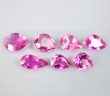 Набор из 7 рубеллитов 4,35 карата 