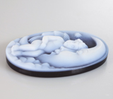 Камея из цельного полихромного агата 12,42 карата 