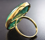 Золотое кольцо с уральским малахитом 45 карат Золото