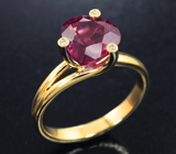 Золотое кольцо с рубином 3,54 карата и бриллиантами Золото