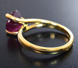 Золотое кольцо с рубином 3,54 карата и бриллиантами