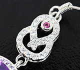 Замечательные серебряные серьги с уругвайскими аметистами Серебро 925