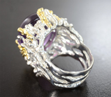 Серебряное кольцо с аметистом 16,75 карата