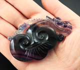 Миниатюра «Энергия волн» из цельного флюорита 