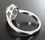 Изящное серебряное кольцо с изумрудом Серебро 925