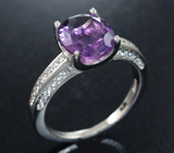 Стильное серебряное кольцо с аметистом Серебро 925