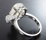 Крупное серебряное кольцо с лунным камнем Серебро 925