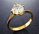 Золотое кольцо с муассанитом 1,48 карата Золото