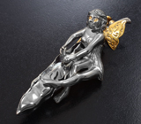 Серебряный кулон с жемчугом барокко 10,6 карата Серебро 925