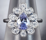 Чудесное серебряное кольцо с танзанитом Серебро 925